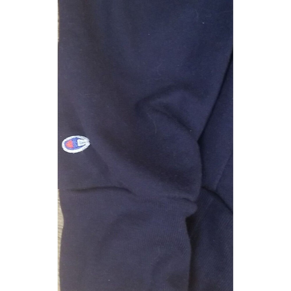 Notre Dame Fighting Irish Champion Hoodie Navy Blue Pullover Men's L SLIM FIT - Picture 5 of 5